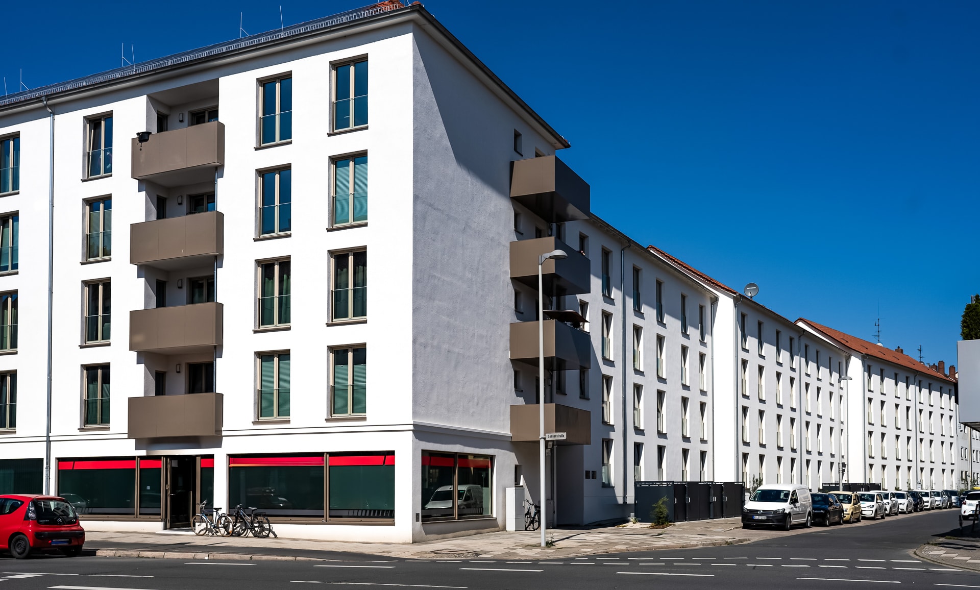 Außenansicht Vorderhaus Echternstrasse Sonnenstrasse - König Projektbau